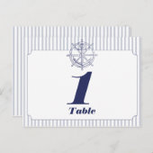 Nautischer Anker auf der Tischnummer des grauen St (Vorne/Hinten)