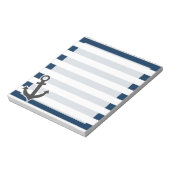 Nautischer Anker auf dunklen, nächtlichen blauen S Notizblock (Rotiert)