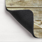 Nautischer Anker auf Holzgrafik Mousepad (Ecke)