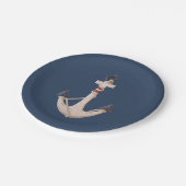 nautischer Anker auf marinebasisch Pappteller (Schrägansicht)