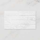 Nautischer Anker auf weißem Holz Visitenkarte (Rückseite)