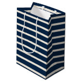 Nautischer Anker der Navy Stripes Mittlere Geschenktüte (Rückseite Schrägansicht)