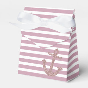 Nautischer Anker des rosa Glitzer Geschenkschachtel