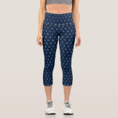 Nautischer Anker dunkelblau, niedlich Capri Leggings (Vorderseite)