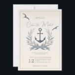Nautischer Anker: Einladung zur Hochzeit<br><div class="desc">Erleben Sie Ihre Hochzeitsfeier mit diesem faszinierenden Anker und der einladenden Herald-Hochzeitseinladung,  die mit anmutigen Möwen geschmückt ist. Dieses elegante Design mit klassischen Farben (beige-sandfarben) blau und grau erinnert an einen zeitlosen maritimen Charme,  der sich perfekt für die Hochzeitsnacht eignet.</div>
