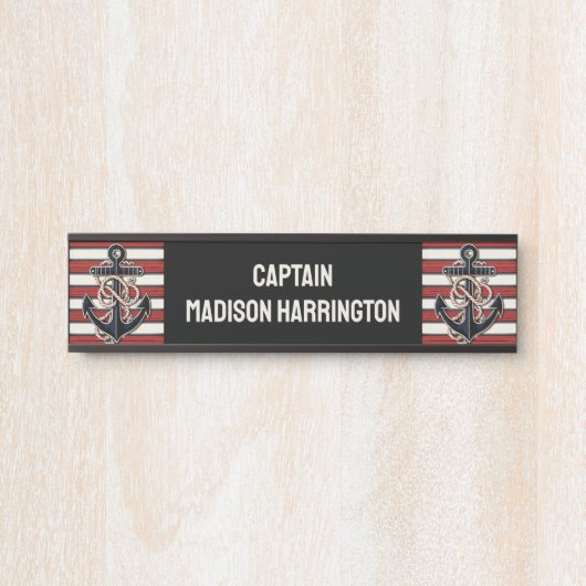 Nautischer Anker für benutzerdefinierten Text Türschild (Vorderseite )