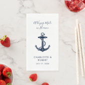 Nautischer Anker Hochzeitsschwung Serviette (Beispiel)