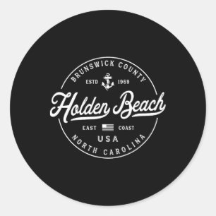 Nautischer Anker Holden Beach North Carolina Reise Runder Aufkleber