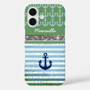 nautischer Anker iPhone-6 personalisiert iPhone 16 Hülle