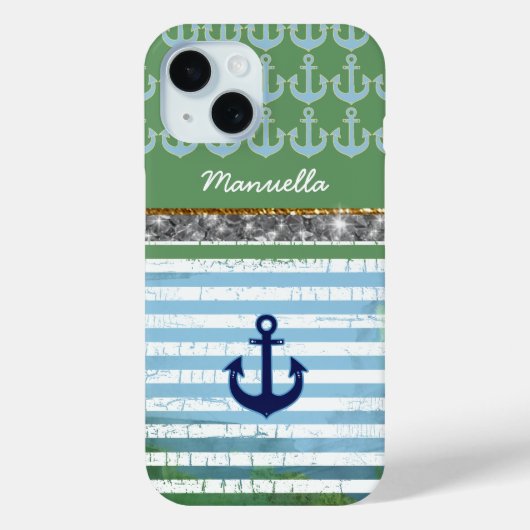 Nautischer Anker iPhone-6 personalisiert Case-Mate iPhone Hülle (Rückseite)