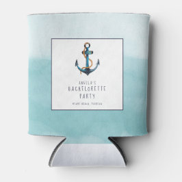 Nautischer Anker-Junggeselinnen-Abschied Dosenkühler