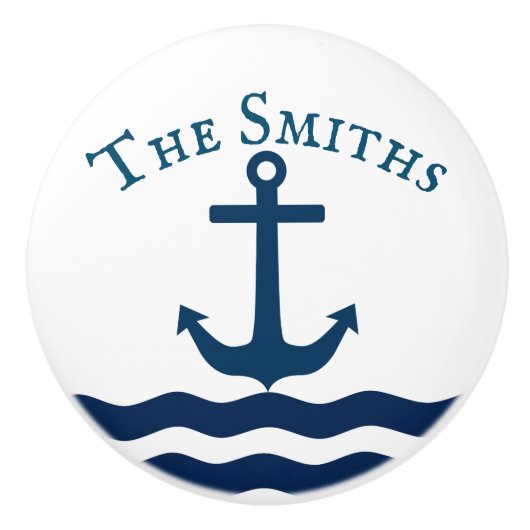 Nautischer Anker Keramikknauf (Vorderseite)