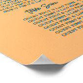 Nautischer Anker, Korallenblau, Seekarte Poster (Ecke)