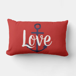 nautischer ANKER + LOVE-Schriftzug Lendenkissen
