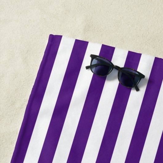 Nautischer Anker mit Lila und weißen Streifen Strandtuch (Beispiel)