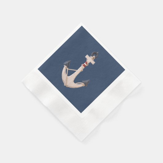 nautischer Anker mit Seil Serviette (Ecke)