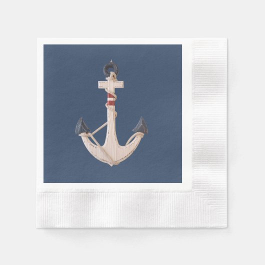 nautischer Anker mit Seil Serviette (Vorderseite)