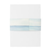 Nautischer Anker Monogram Wasserfarbenozean Einladungsbanderole (Rückseitenbeispiel)