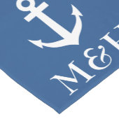 Nautischer Anker Monogramm Tischläufer für die Hoc (Ecke)