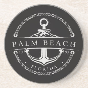 Nautischer Anker Palm Beach Florida 1993 Getränkeuntersetzer