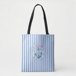 Nautischer Anker, "Sail Away", Blaue Streifen, Coo Tasche