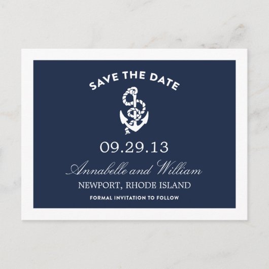 NAUTISCHER ANKER | SAVE THE DATE POSTKARTE (Vorderseite)