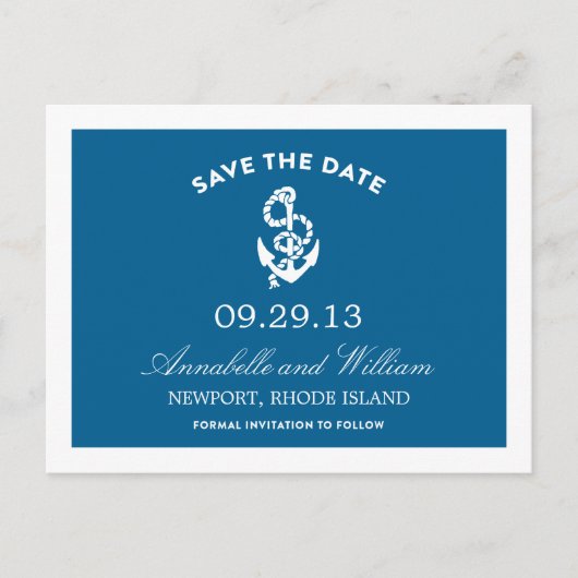 NAUTISCHER ANKER | SAVE THE DATE POSTKARTE (Vorderseite)