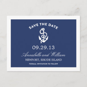 NAUTISCHER ANKER   SAVE THE DATE POSTKARTE
