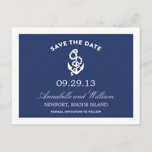 NAUTISCHER ANKER | SAVE THE DATE POSTKARTE (Vorderseite)