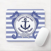 Nautischer Anker/Seepferd/Knoten/Name anpassen, # Mousepad (Mit Mouse)