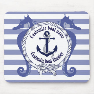 Nautischer Anker/Seepferd/Knoten/Name anpassen, # Mousepad