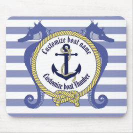 Nautischer Anker/Seepferd/Knoten/Name anpassen, # Mousepad