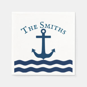 Nautischer Anker Serviette