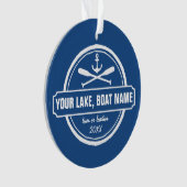 Nautischer Anker und Paddeln Ihr See- oder Schiffs Ornament (Vorderseite)