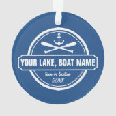 Nautischer Anker und Paddeln Ihr See- oder Schiffs Ornament (Rückseite)