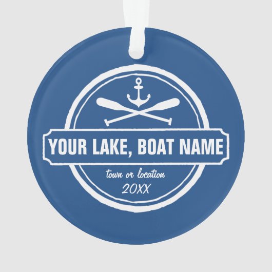 Nautischer Anker und Paddeln Ihr See- oder Schiffs Ornament (Rückseite)