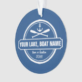 Nautischer Anker und Paddeln Ihr See- oder Schiffs Ornament (Vorderseite)