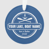 Nautischer Anker und Paddeln Ihr See- oder Schiffs Ornament (Vorderseite)