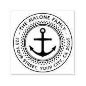 Nautischer Anker und Rücksendeadresse an den Grenz Permastempel (Design)