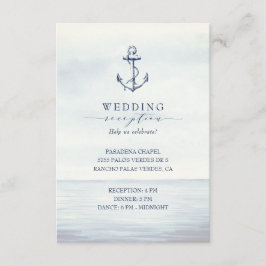 Nautischer Anker Wasserfarbe Empfang Begleitkarte