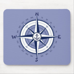 Nautischer Anker, Wasserkompass, keltischer Kreis Mousepad