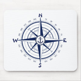 Nautischer Anker, Wasserkompass, keltischer Kreis Mousepad