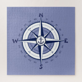 Nautischer Anker, Wasserkompass, keltischer Kreis Puzzle