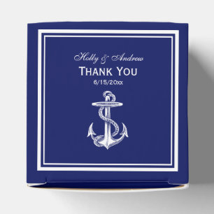Nautischer Anker Weiß gerahmt, Marine BG TY Gefall Geschenkschachtel