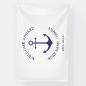 Nautischer Anker Willkommen auf dem benutzerdefini Banner (Vertikal)