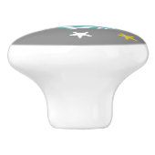 Nautischer Ankerklappen-Kinderzimmer-Rumpf Keramikknauf (Seitenansicht)