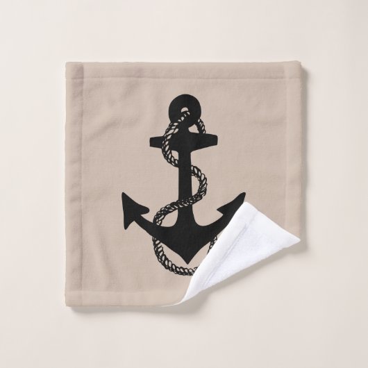 nautischer ANKOR + ROPE | Badhandtuch Set (Waschlappen)