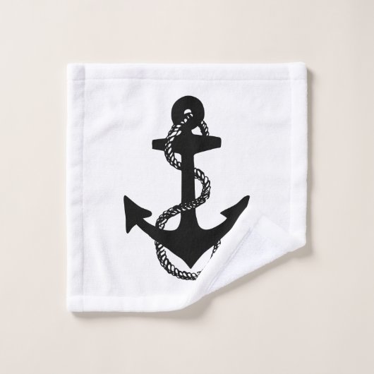 nautischer ANKOR + ROPE | Badhandtuch Set (Waschlappen)