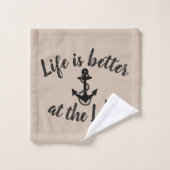 nautischer ANKOR + ROPE | Badhandtuch Set (Waschlappen)