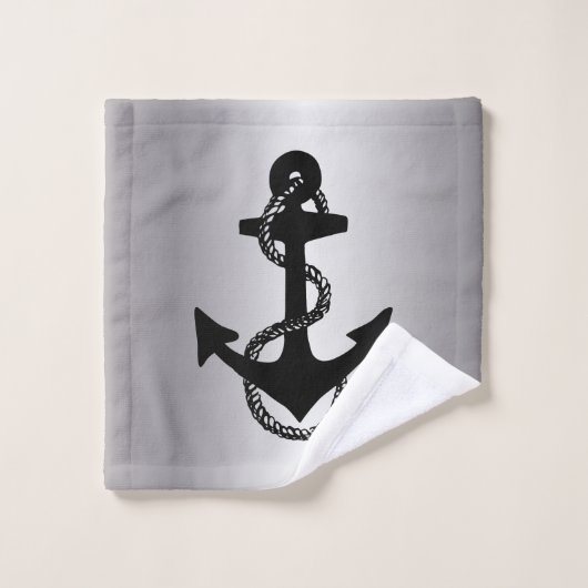 nautischer ANKOR + ROPE | Badhandtuch Set (Waschlappen)